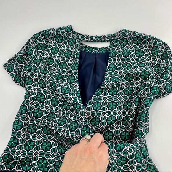 NWOT J. Crew 100% Silk Latticework Swoop Dress - Picture 9 of 11